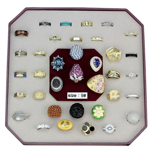 VK-026-SIZE9 - Assorted Brass Ring with Assorted  in Assorted